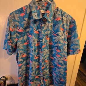 This is a Projek Raw short-sleeve button-down shirt Men's medium